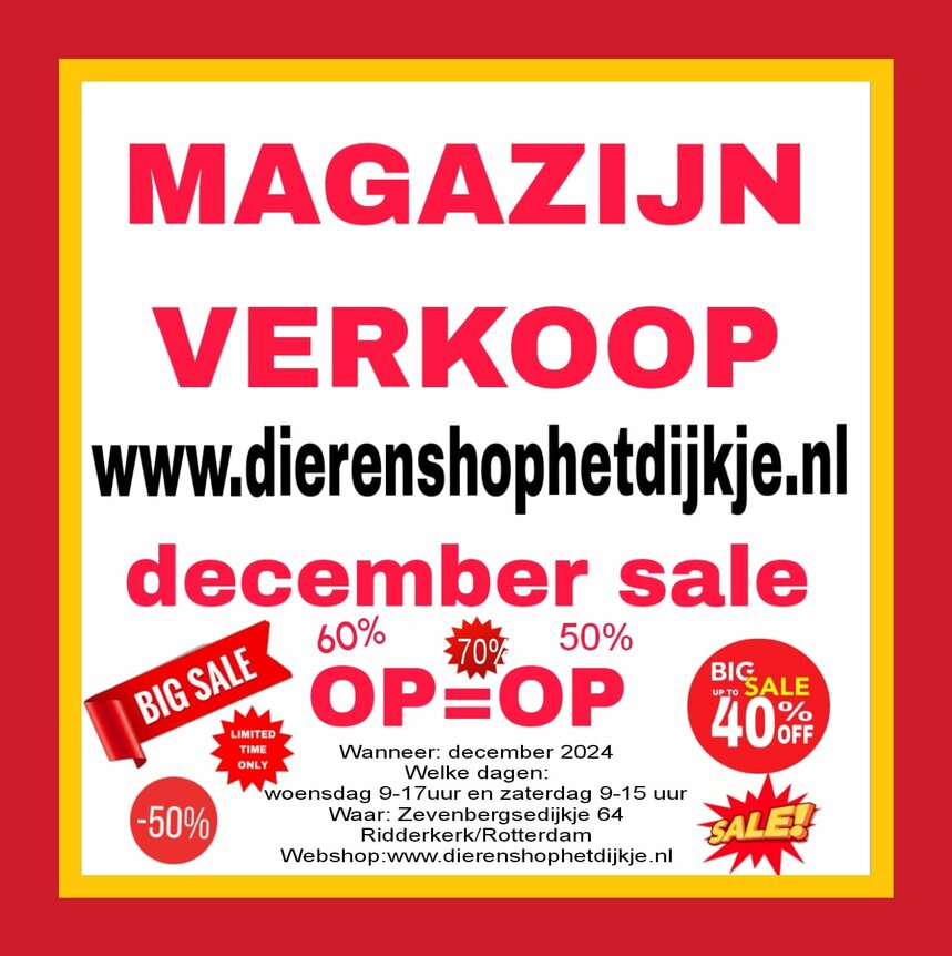 Magazijnverkoop (buiten) vogels