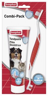 Beaphar tandpasta &amp; borstel combipack