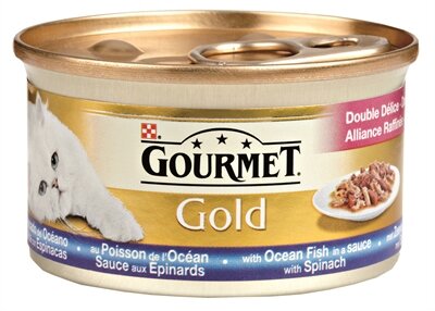 24x gourmet gold luxe mix zeevis in saus met spinazie