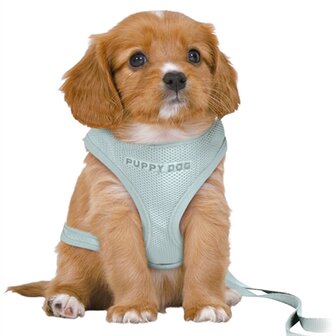 Trixie hondentuig junior puppy softtuig met riem mintgroen