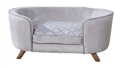 Enchanted hondenmand / sofa quicksilver zilverkleurig 84 x 57 x 35,5 cm