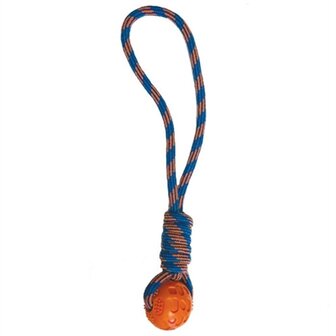 Happy pet spoel en bal tugger blauw / oranje