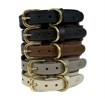 Sazzz halsband hond pioneer classic leer donkerbruin