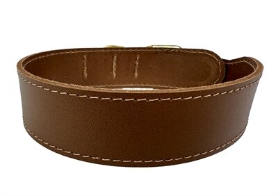 Sazzz halsband hond pioneer classic leer zadel bruin