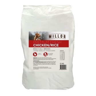 Millor premium extruded fresh adult chicken / rice