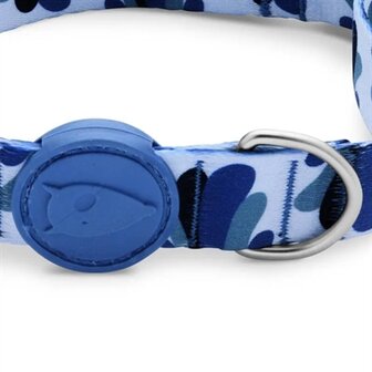 Morso halsband hond gerecycled splash blauw