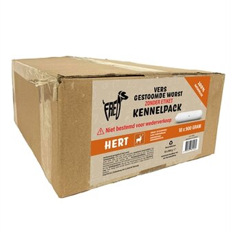 Freds gestoomd vers vlees worst kennelpack hert graan en glutenvrij