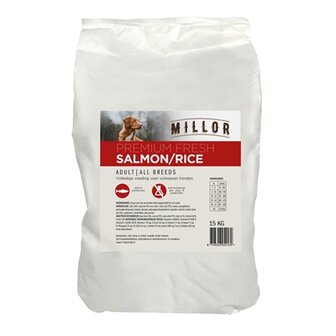 Millor premium extruded fresh adult salmon / rice