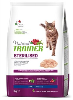 Natural trainer cat sterilised white meat