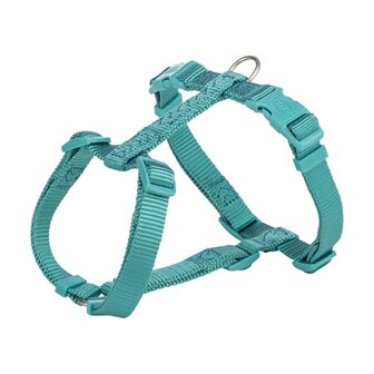 Trixie hondentuig premium h-tuig aqua blauw