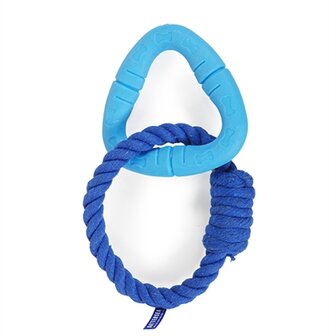 Battersea triangel rubber / touw blauw