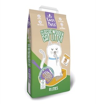 Easypets biodegradable classic houtkorrels kattenbakvulling