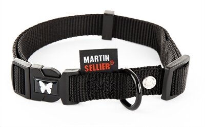 Martin halsband verstelbaar nylon zwart