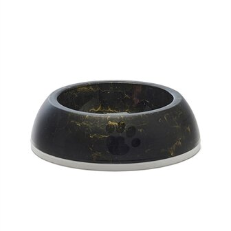 Savic voerbak delice 2 marble zwart / goud