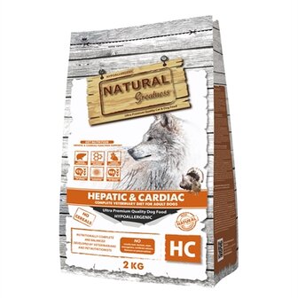 Natural greatness veterinary diet dog hepatic-caridac complete adult