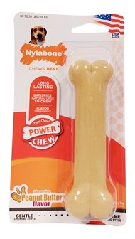 Nylabone dura chew pindakaas voor harde bijters hypoallergeen