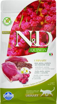 N&amp;d quinoa urinary cat adult eend 1,5kg (tht 3-12-2024)