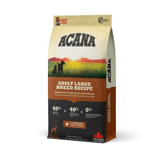 Acana adult large breed recipe 17kg (lichte transportschade)