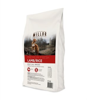 Millor premium extruded fresh adult lamb / rice