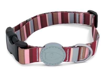 Morso halsband hond gerecycled skyline rood / roze