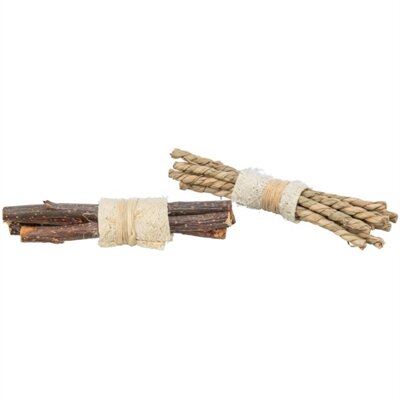 Trixie set sticks met luffa / schorshout / zeegras