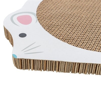 Trixie junior krabmat muis met catnip wit