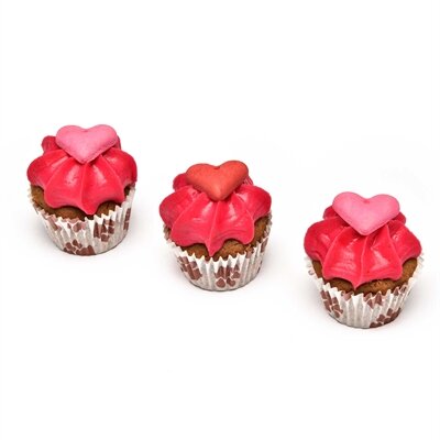 The barkin bakery i woof you valentine mini iced woofins trio assorti