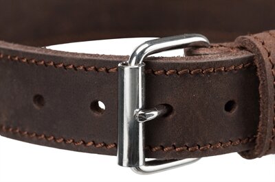 Trixie halsband hond rustic vetleer donkerbruin