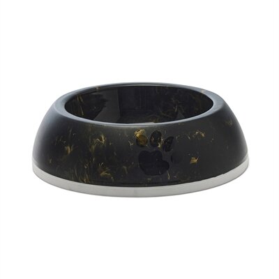 Savic voerbak delice 3 marble zwart / goud